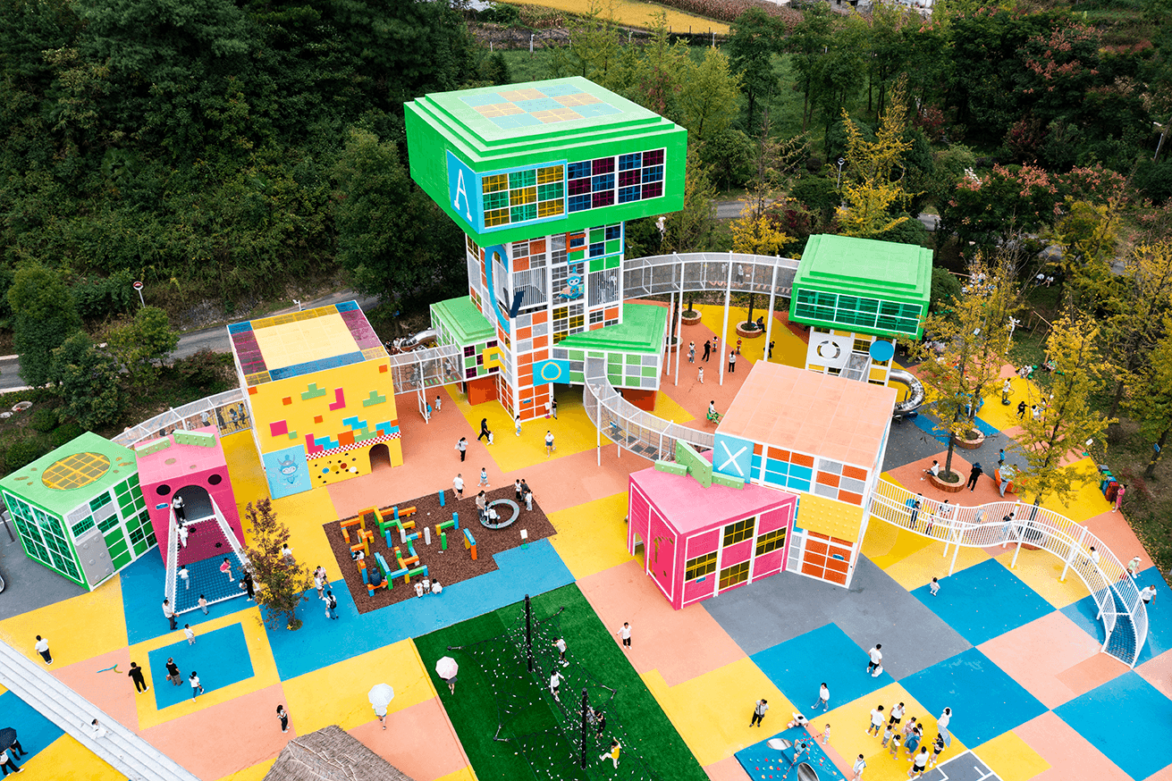 Building Blocks Outdoor Playground