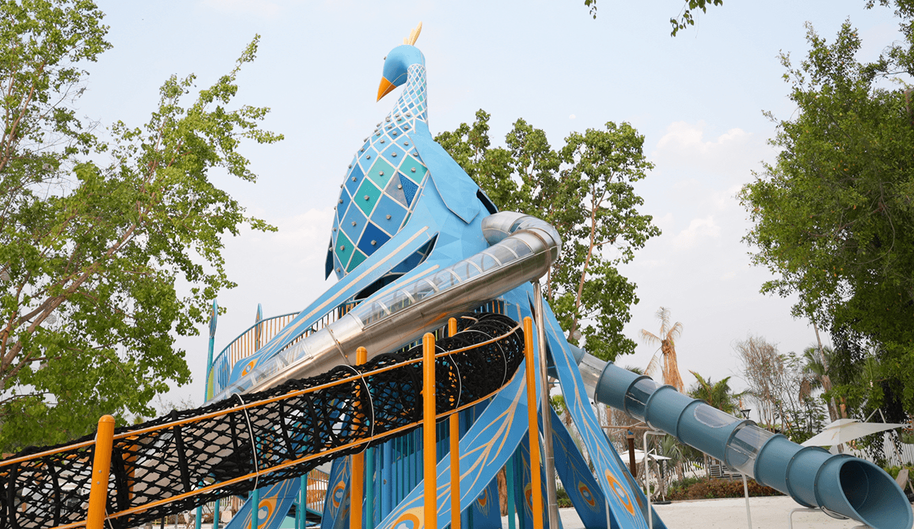 Yunnan white elephant & Peacock Playground