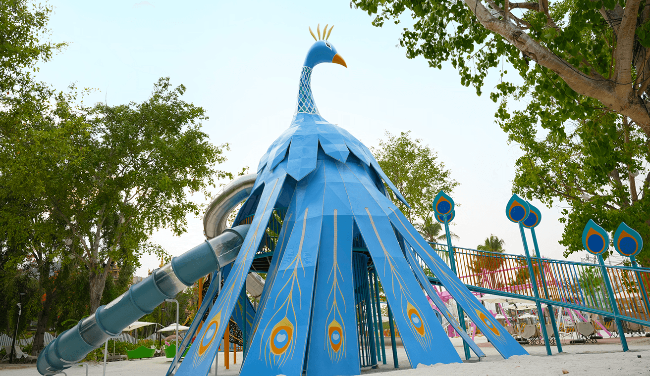 Yunnan white elephant & Peacock Playground