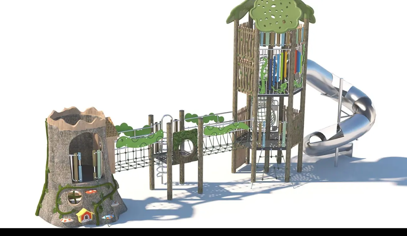 Tree House Themed Park Playground (medium-sized)