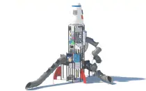 Giant Space Tower Playground With Plastic Slide