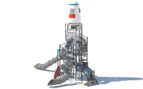 Giant Space Tower Playground With Plastic Slide