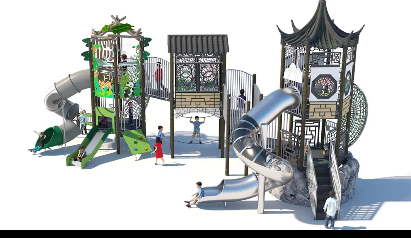 Oriental Landscape Garden Themed Playground