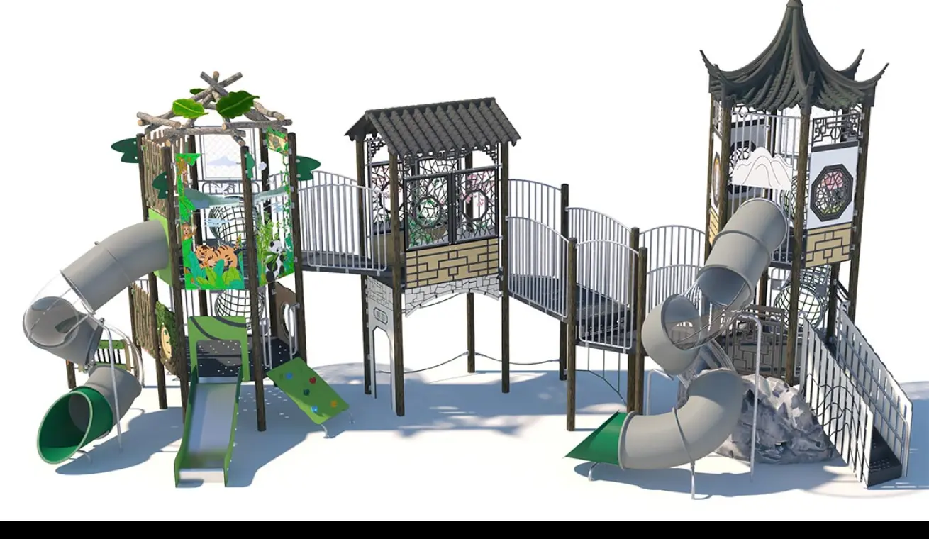 Oriental Landscape Garden Themed Playground