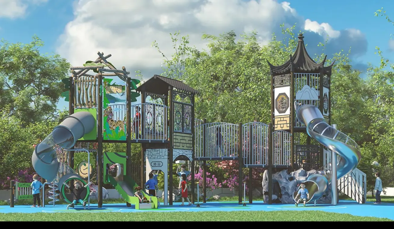 Oriental Landscape Garden Themed Playground