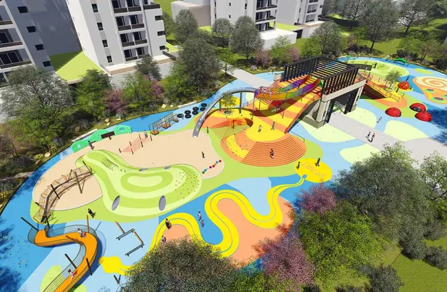 Outdoor Rubber Playground Mulch Features
