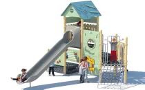 TREVOR Themed Park Playground With Plastic Slide