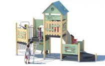 TREVOR Themed Park Playground With Plastic Slide
