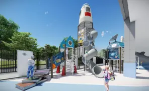 Customized Rocket Tower Playground