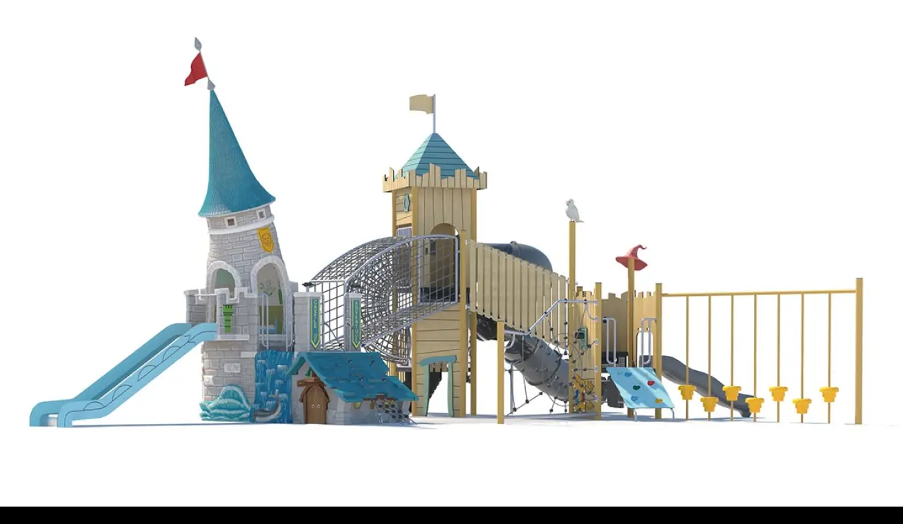 Adventure Castle Outdoor Playground with Expansion Plan