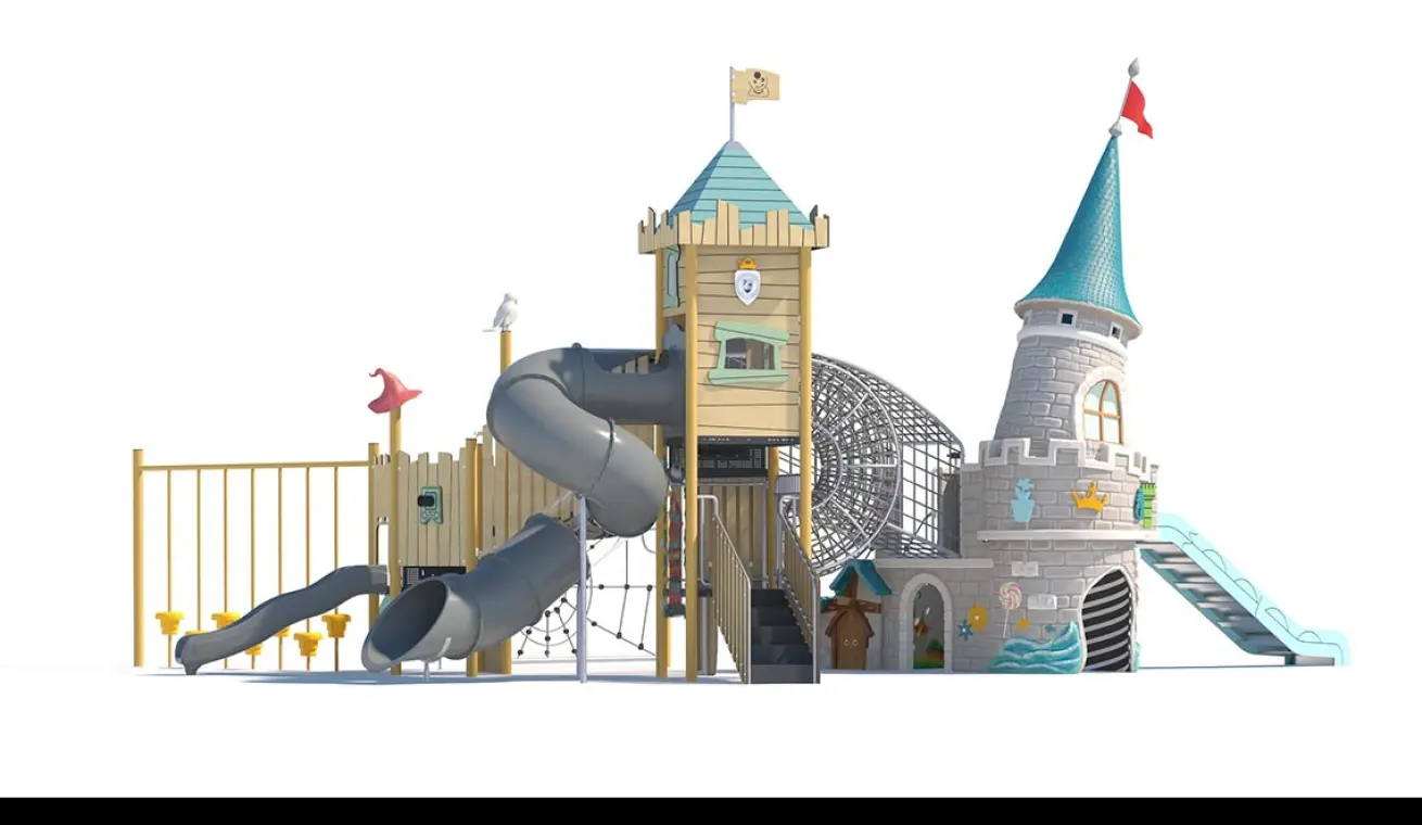 Adventure Castle Outdoor Playground with Expansion Plan