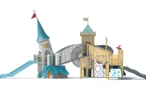 Adventure Castle Outdoor Playground with Expansion Plan