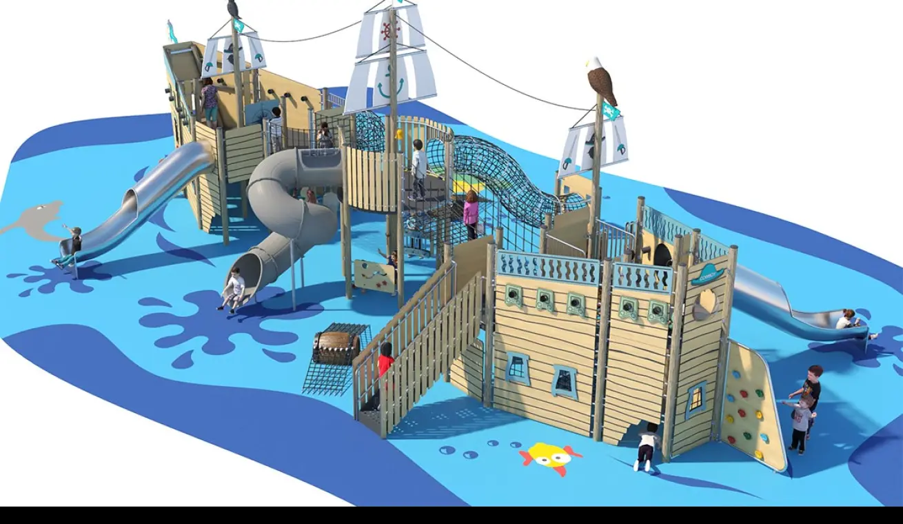 Pirate Ship Playground for Outdoor Parks