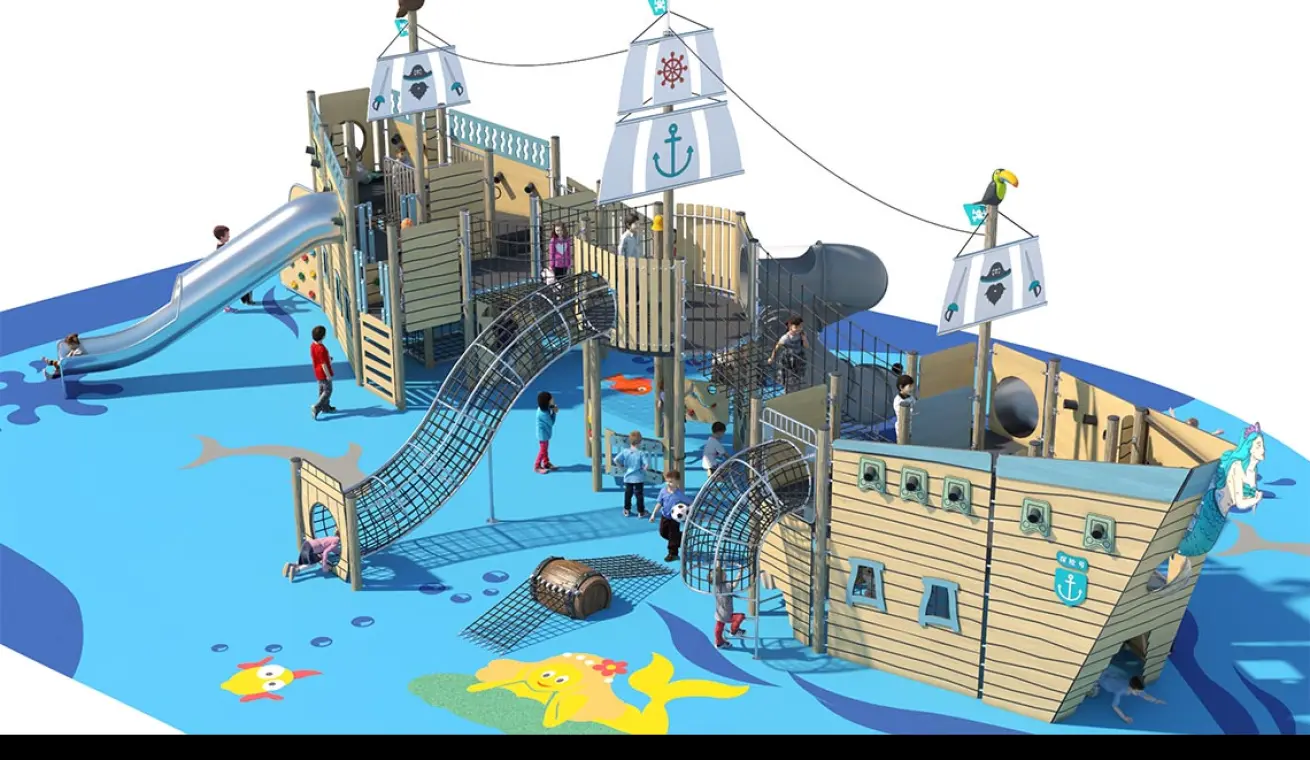 Pirate Ship Playground for Outdoor Parks