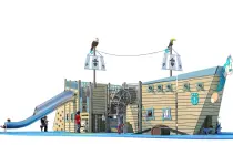 Pirate Ship Outdoor Playground With Slide