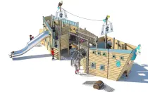 Pirate Ship Outdoor Playground With Slide