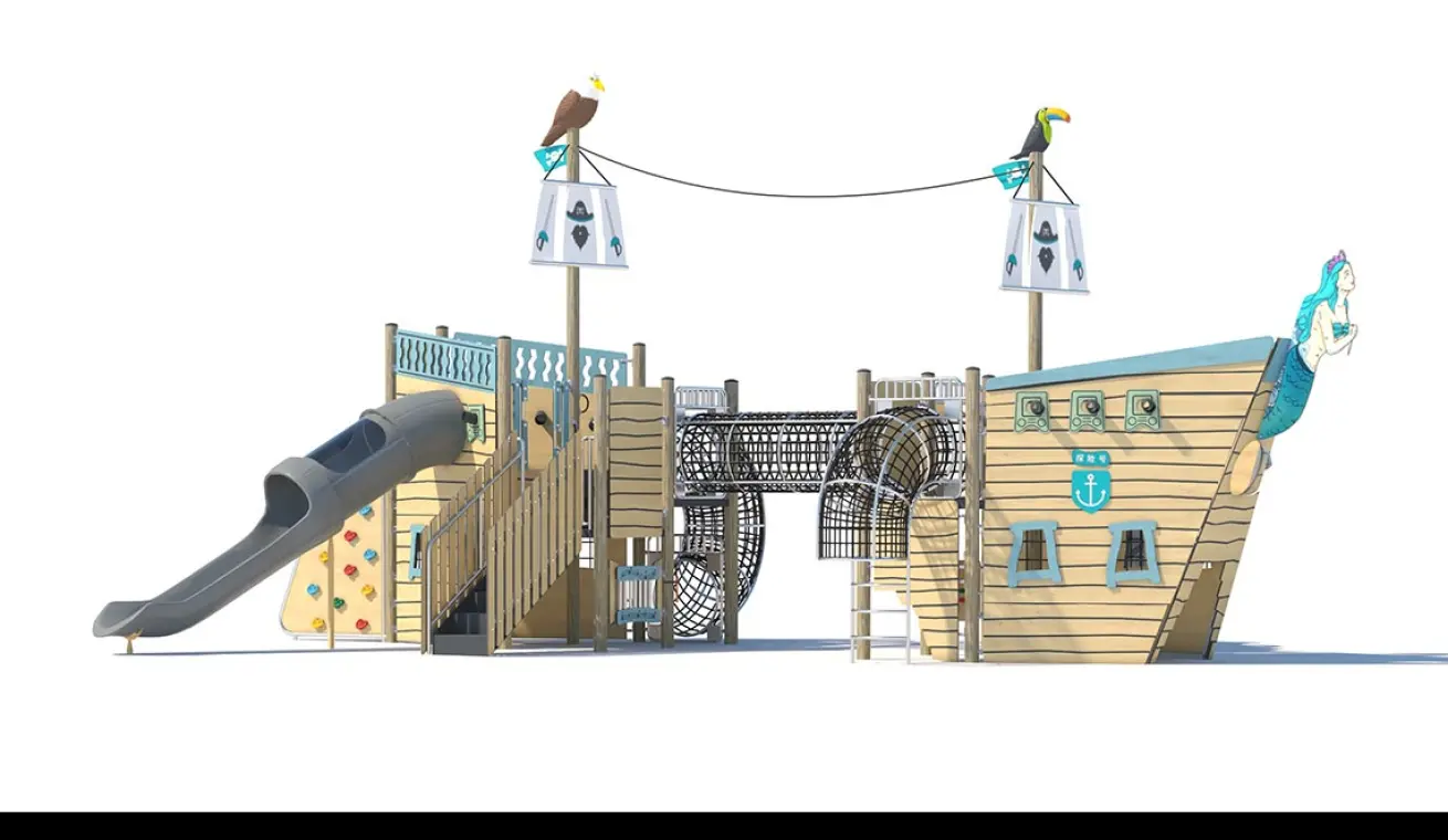 Synonymous Pirate Ship Outdoor Playground