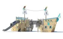 Synonymous Pirate Ship Outdoor Playground
