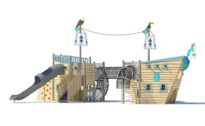 Synonymous Pirate Ship Outdoor Playground