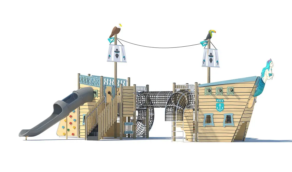 Synonymous Pirate Ship Outdoor Playground