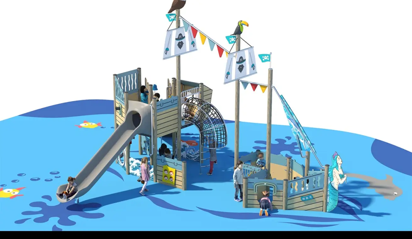 Custom Mini Pirate Ship Outdoor Playground