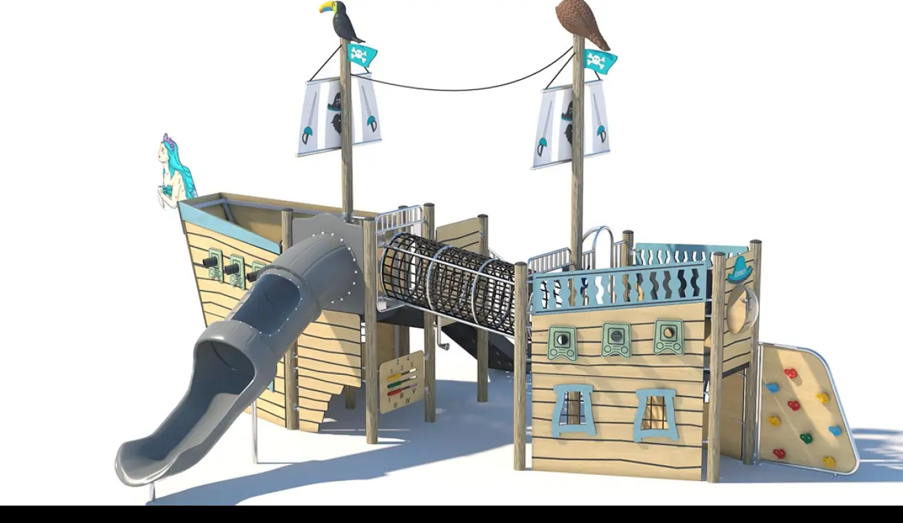Adventure Pirate Ship Playground for Outdoor Parks