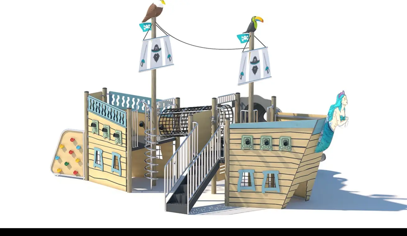 Adventure Pirate Ship Playground for Outdoor Parks