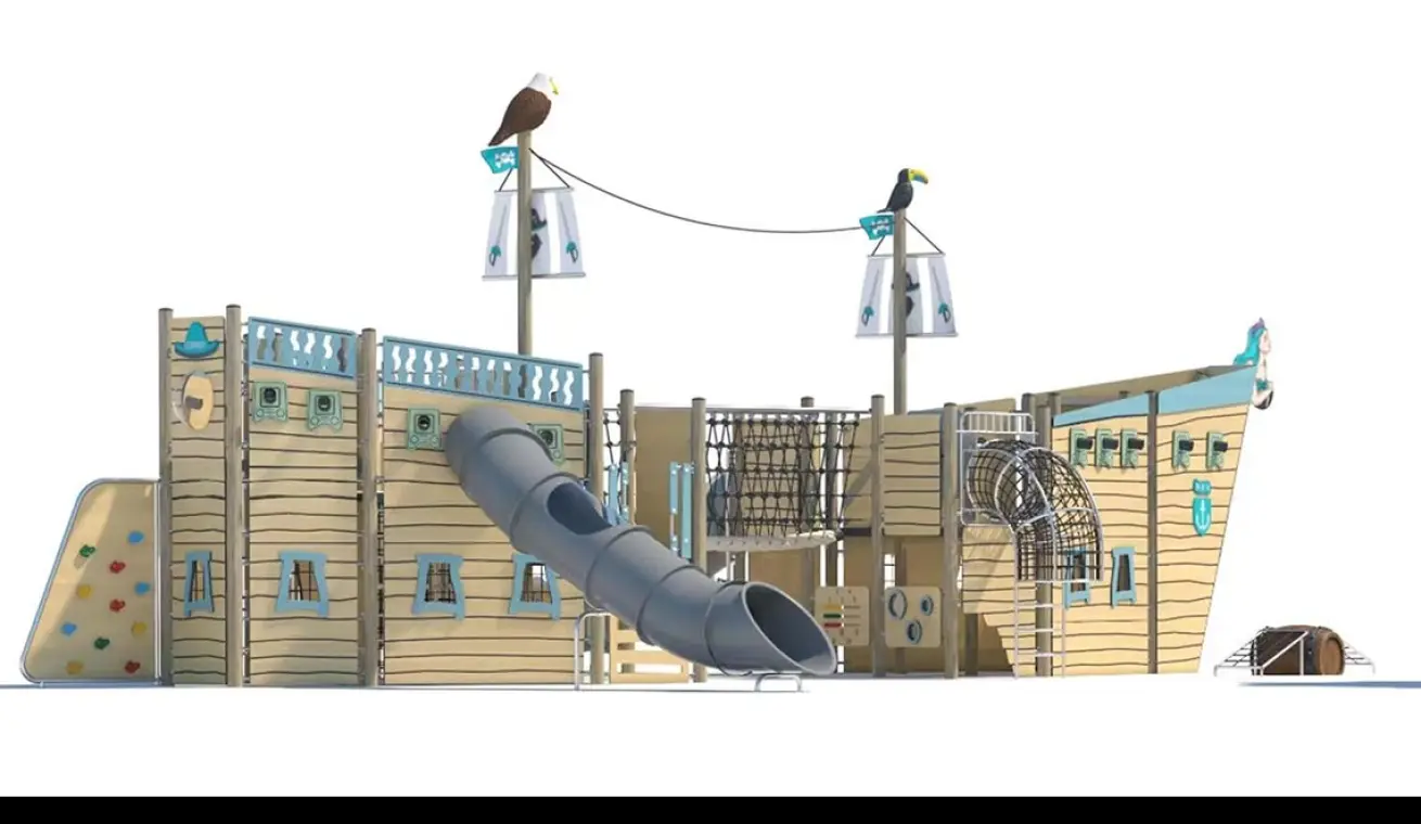 Pirate Ship Outdoor Playground With Mystery