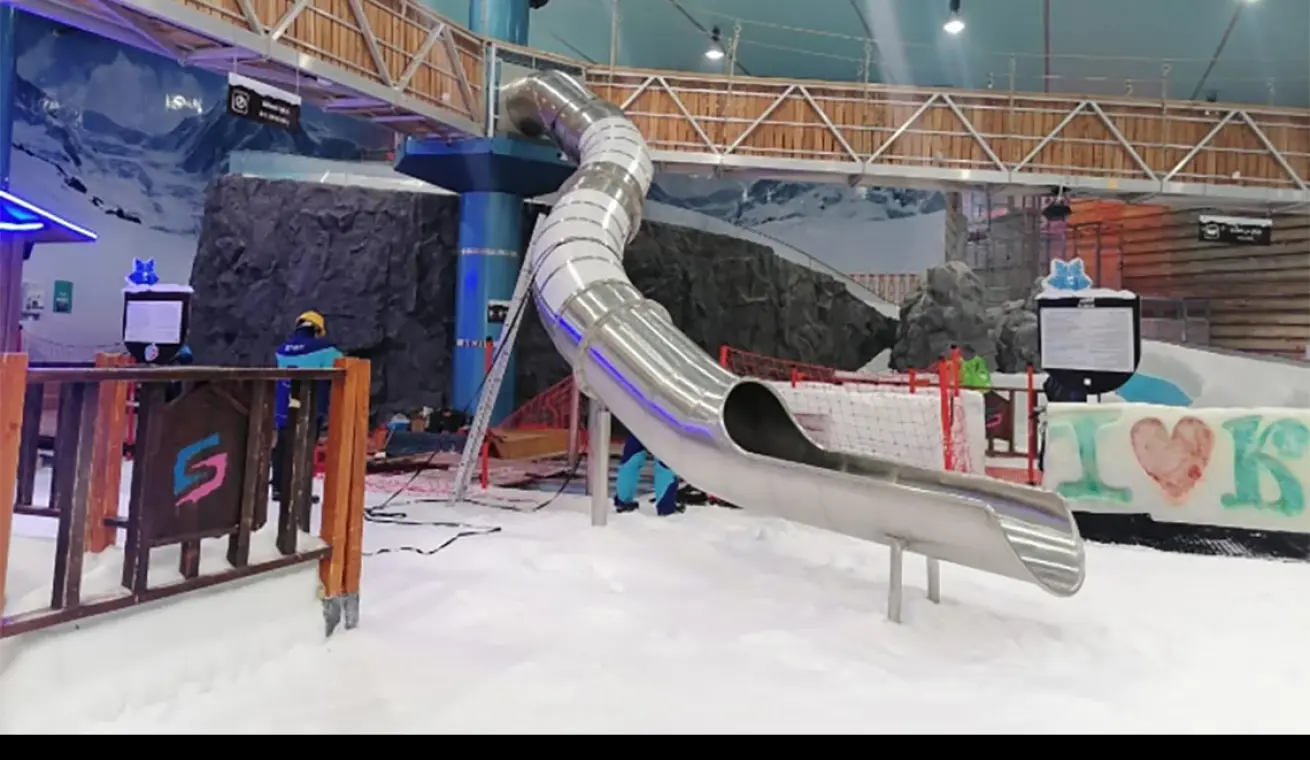 Custom Stainless Steel Slide For Snow World,Saudi Arabia