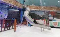 Custom Stainless Steel Slide For Snow World,Saudi Arabia