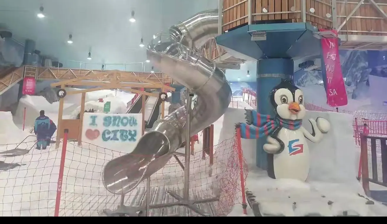 Custom Stainless Steel Slide For Snow World,Saudi Arabia