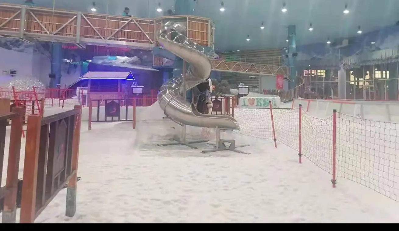 Custom Stainless Steel Slide For Snow World,Saudi Arabia