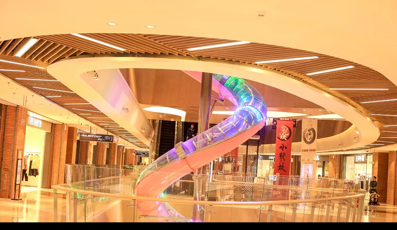 Custom Stainless Steel Slide For Sky Rainbow Shopping Mall
