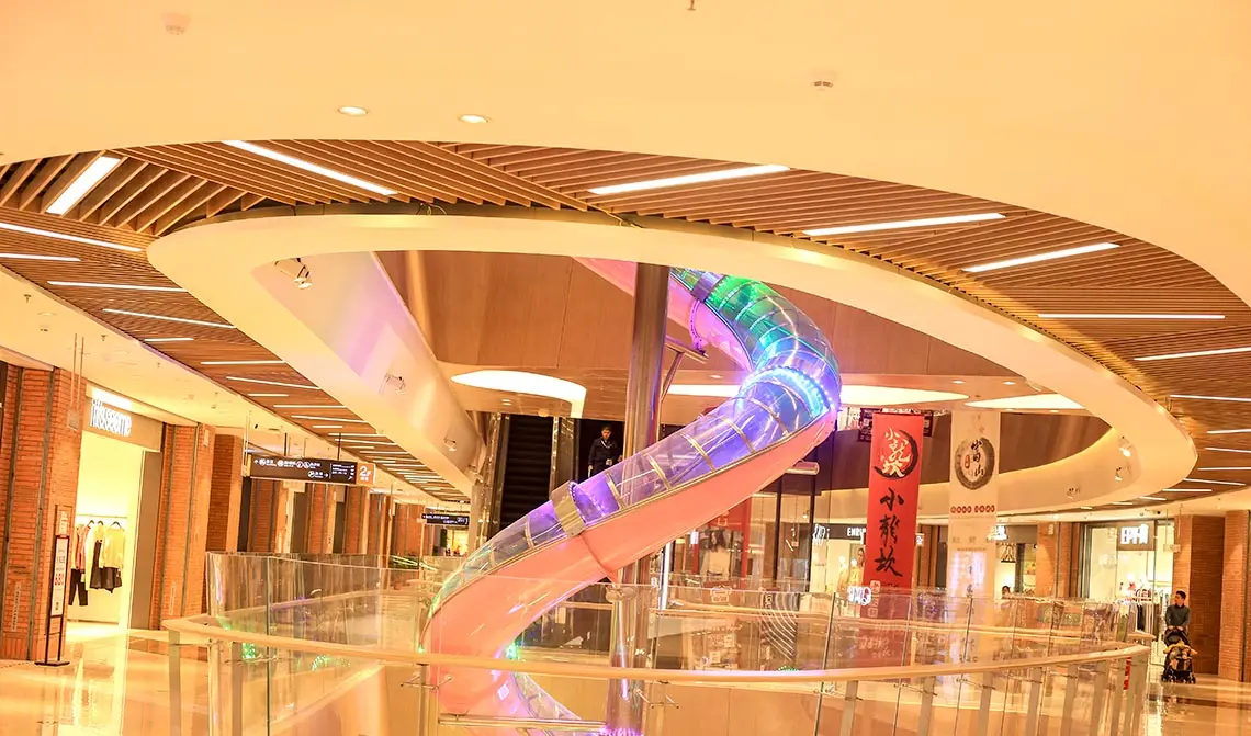 Custom Stainless Steel Slide For Sky Rainbow Shopping Mall