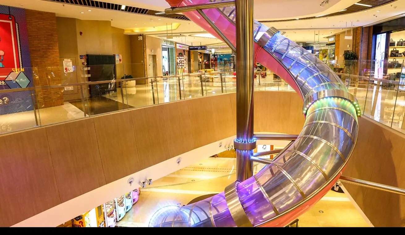 Custom Stainless Steel Slide For Sky Rainbow Shopping Mall