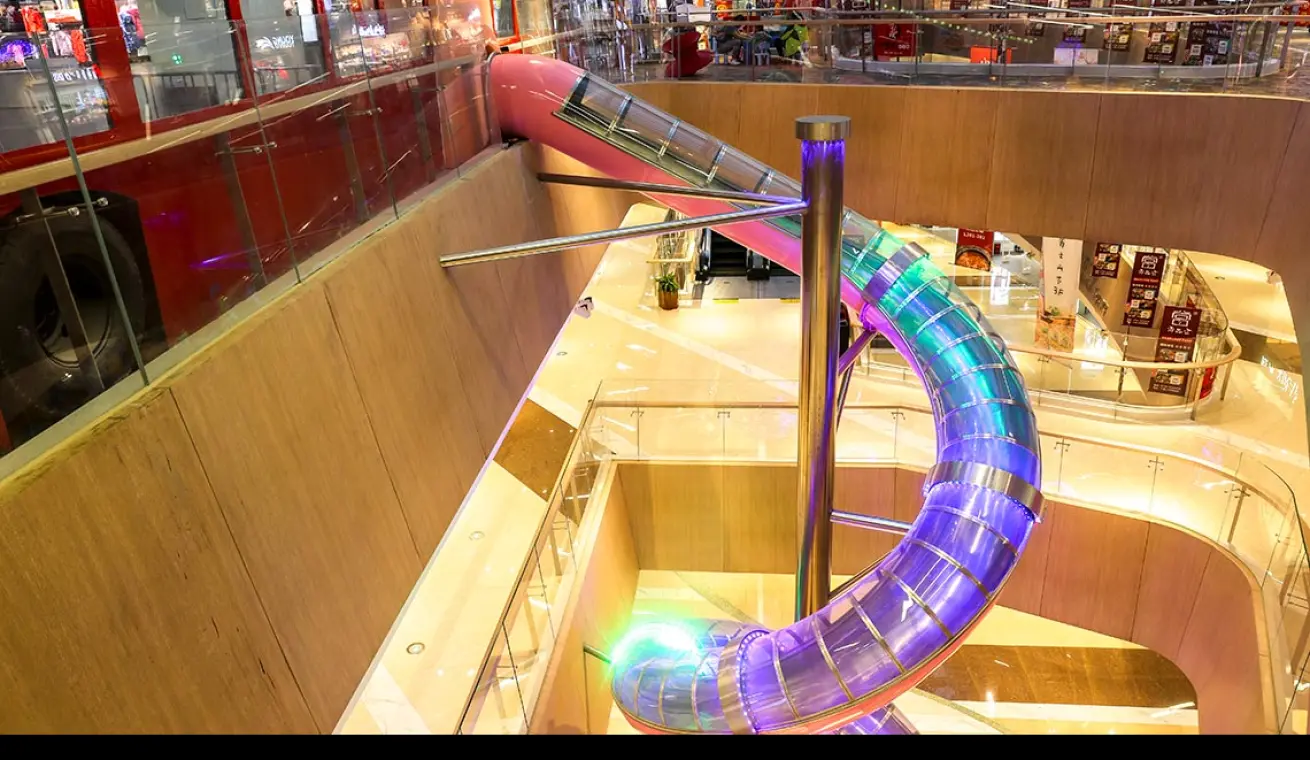Custom Stainless Steel Slide For Sky Rainbow Shopping Mall
