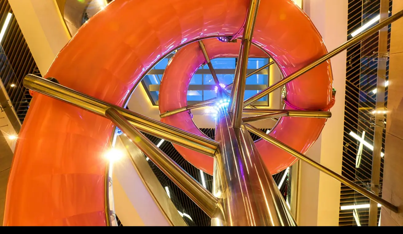 Custom Stainless Steel Slide For Sky Rainbow Shopping Mall
