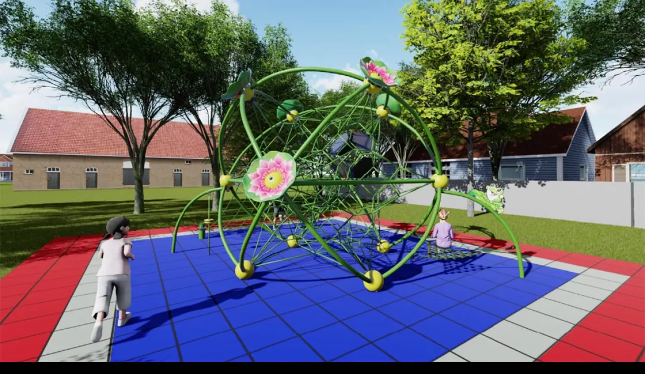 Lotus Pond Moonlight Climbing Net For Outdoor Playground