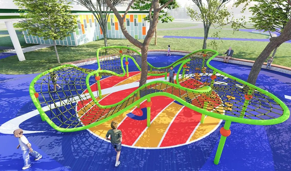 UltraLarge Climbing Net For Outdoor Playground Cowboy Playground