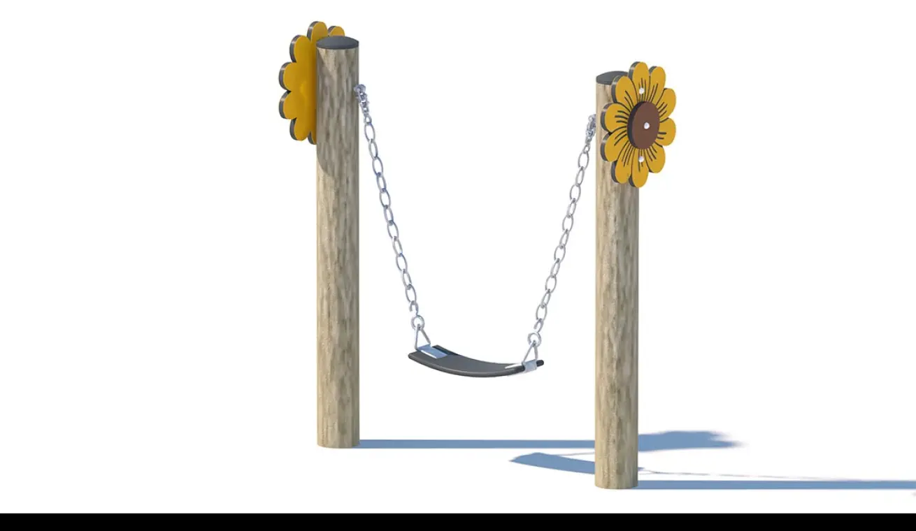 Sunflower Single Swing For Outdoor Playground