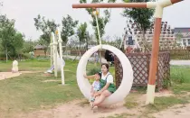 360 Degree Moon Single Swing For Outdoor Playground