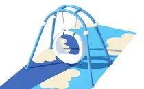 360 Degree Moon Single Swing For Outdoor Playground
