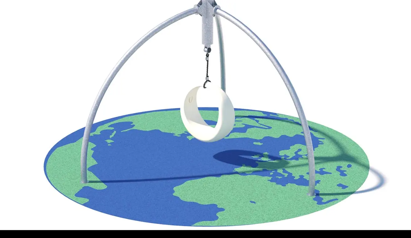360 Degree Moon Single Swing For Outdoor Playground