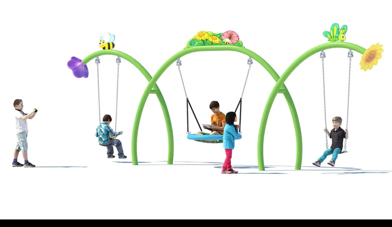 Simus Three Control Swing For Outdoor Playground