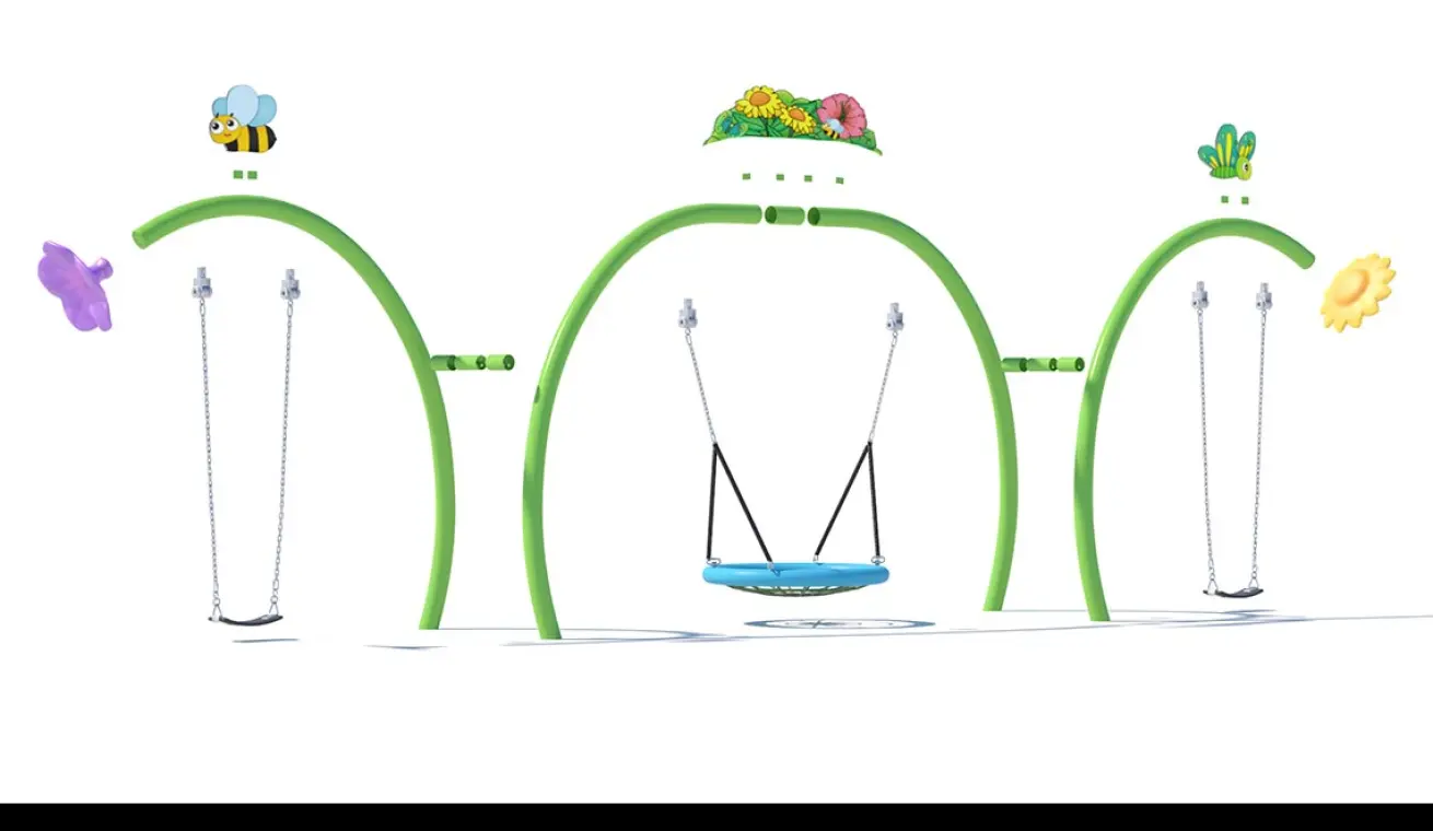 Simus Three Control Swing For Outdoor Playground