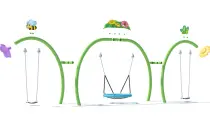Simus Three Control Swing For Outdoor Playground