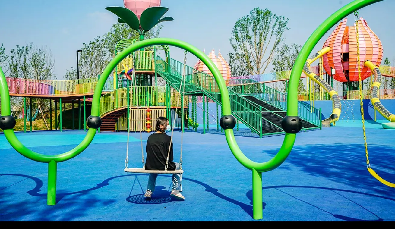 Twist Combination Multiplayer Swing For Outdoor Playground