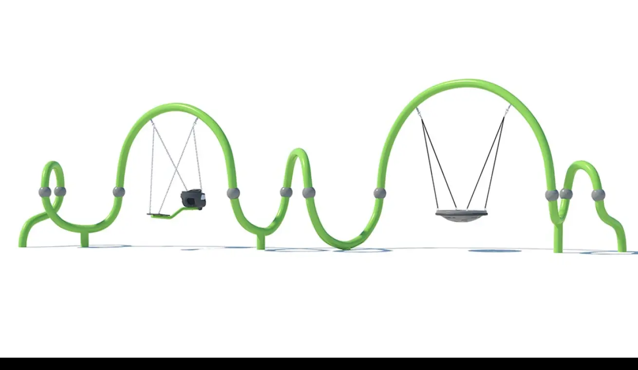 Twist Combination Multiplayer Swing For Outdoor Playground