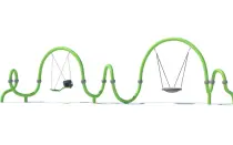 Twist Combination Multiplayer Swing For Outdoor Playground