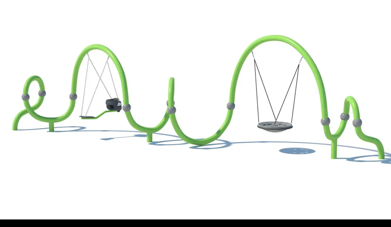 Twist Combination Multiplayer Swing For Outdoor Playground